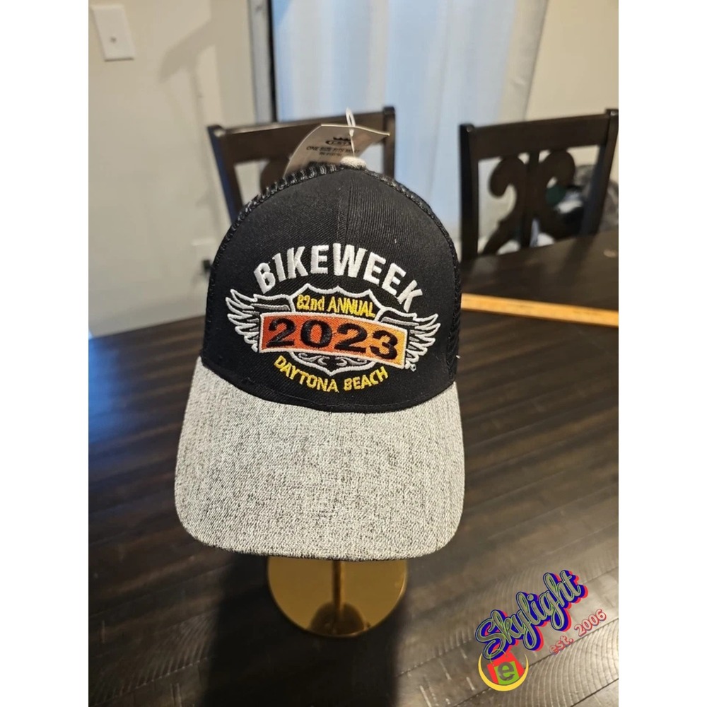 Csi Men Black Daytona Beach Bike Week 82nd Annual Hat 2023 Biker Ball Cap One Sz
